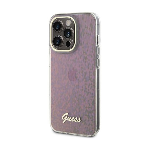 Guess IML Faceted Mirror Disco Iridescent - Etui iPhone 15 Pro Max (różowy) Guess IML Faceted Mirror Disco Iridescent - Etui iPhone 15 Pro Max (różowy)