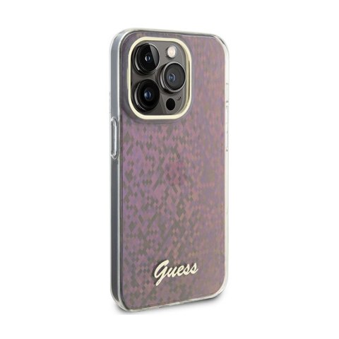 Guess IML Faceted Mirror Disco Iridescent - Etui iPhone 15 Pro Max (różowy) Guess IML Faceted Mirror Disco Iridescent - Etui iPhone 15 Pro Max (różowy)