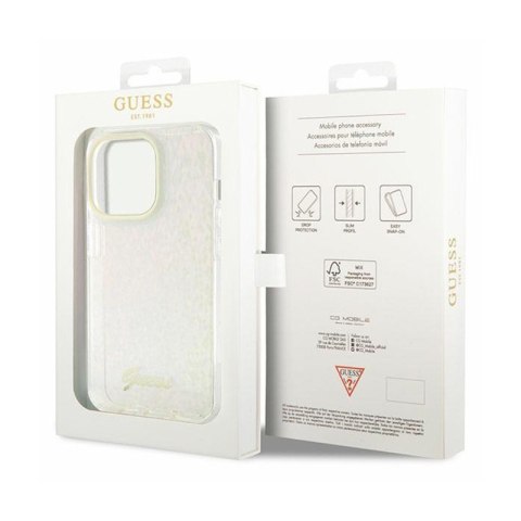 Guess IML Faceted Mirror Disco Iridescent - Etui iPhone 15 Pro Max (różowy) Guess IML Faceted Mirror Disco Iridescent - Etui iPhone 15 Pro Max (różowy)