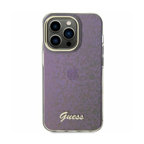 Guess IML Faceted Mirror Disco Iridescent - Etui iPhone 15 (różowy) Guess IML Faceted Mirror Disco Iridescent - Etui iPhone 15 (różowy)