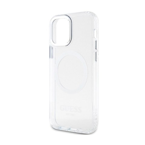 Guess Metal Outline MagSafe - Etui iPhone 12 / iPhone 12 Pro (przezroczysty / srebrny) Guess Metal Outline MagSafe - Etui iPhone 12 / iPhone 12 Pro (przezroczysty / srebrny)