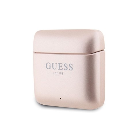 Guess Printed Logo - Słuchawki Bluetooth TWS + etui ładujące (różowy) Guess Printed Logo - Słuchawki Bluetooth TWS + etui ładujące (różowy)
