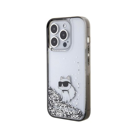 Karl Lagerfeld Liquid Glitter Choupette - Etui iPhone 15 Pro (przezroczysty) Karl Lagerfeld Liquid Glitter Choupette - Etui iPhone 15 Pro (przezroczysty)