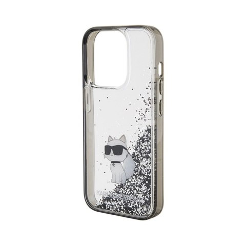Karl Lagerfeld Liquid Glitter Choupette - Etui iPhone 15 Pro (przezroczysty) Karl Lagerfeld Liquid Glitter Choupette - Etui iPhone 15 Pro (przezroczysty)