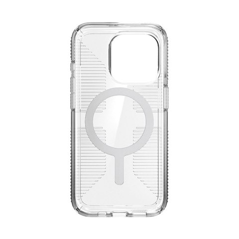 Speck Gemshell Grip + MagSafe - Etui do iPhone 15 Pro (Clear / Chrome Finish) Speck Gemshell Grip + MagSafe - Etui do iPhone 15 Pro (Clear / Chrome Finish)