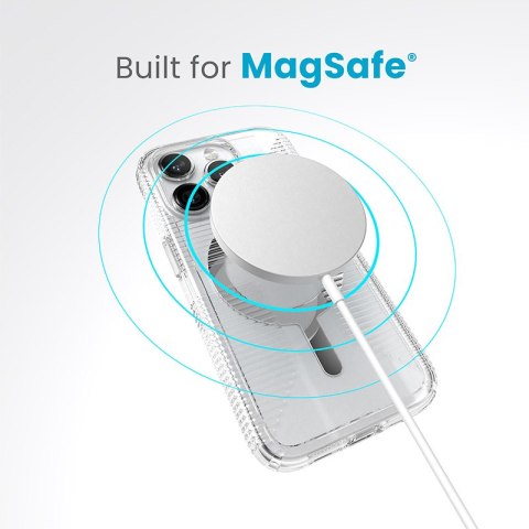 Speck Gemshell Grip + MagSafe - Etui do iPhone 15 Pro (Clear / Chrome Finish) Speck Gemshell Grip + MagSafe - Etui do iPhone 15 Pro (Clear / Chrome Finish)
