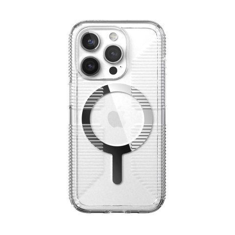Speck Gemshell Grip + MagSafe - Etui do iPhone 15 Pro (Clear / Chrome Finish) Speck Gemshell Grip + MagSafe - Etui do iPhone 15 Pro (Clear / Chrome Finish)