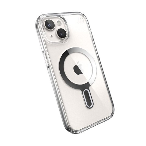Speck Presidio Perfect-Clear ClickLock & Magsafe - Etui iPhone 15 / iPhone 14 / iPhone 13 (Clear / Chrome Finish / Serene Silver Speck Presidio Perfect-Clear ClickLock & Magsafe - Etui iPhone 15 / iPhone 14 / iPhone 13 (Clear / Chrome Finish / Serene Silver