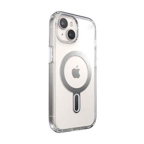 Speck Presidio Perfect-Clear ClickLock & Magsafe - Etui iPhone 15 / iPhone 14 / iPhone 13 (Clear / Chrome Finish / Serene Silver Speck Presidio Perfect-Clear ClickLock & Magsafe - Etui iPhone 15 / iPhone 14 / iPhone 13 (Clear / Chrome Finish / Serene Silver