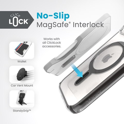 Speck Presidio Perfect-Clear ClickLock & Magsafe - Etui iPhone 15 / iPhone 14 / iPhone 13 (Clear / Frosted Black / Slate Grey) Speck Presidio Perfect-Clear ClickLock & Magsafe - Etui iPhone 15 / iPhone 14 / iPhone 13 (Clear / Frosted Black / Slate Grey)