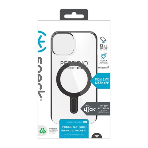 Speck Presidio Perfect-Clear ClickLock & Magsafe - Etui iPhone 15 / iPhone 14 / iPhone 13 (Clear / Frosted Black / Slate Grey) Speck Presidio Perfect-Clear ClickLock & Magsafe - Etui iPhone 15 / iPhone 14 / iPhone 13 (Clear / Frosted Black / Slate Grey)