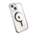 Speck Presidio Perfect-Clear MagSafe - Etui iPhone 15 / iPhone 14 / iPhone 13 (Clear / Chrome Finish / Serene Silver)