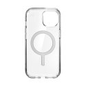 Speck Presidio Perfect-Clear MagSafe - Etui iPhone 15 / iPhone 14 / iPhone 13 (Clear / Chrome Finish / Serene Silver)