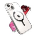 Speck Presidio Perfect-Clear MagSafe - Etui iPhone 15 / iPhone 14 / iPhone 13 (Clear / Chrome Finish / Serene Silver)