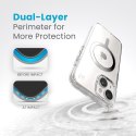 Speck Presidio Perfect-Clear MagSafe - Etui iPhone 15 / iPhone 14 / iPhone 13 (Clear / Chrome Finish / Serene Silver)