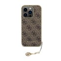 Guess 4G Charms Collection - Etui iPhone 15 Pro (brązowy)