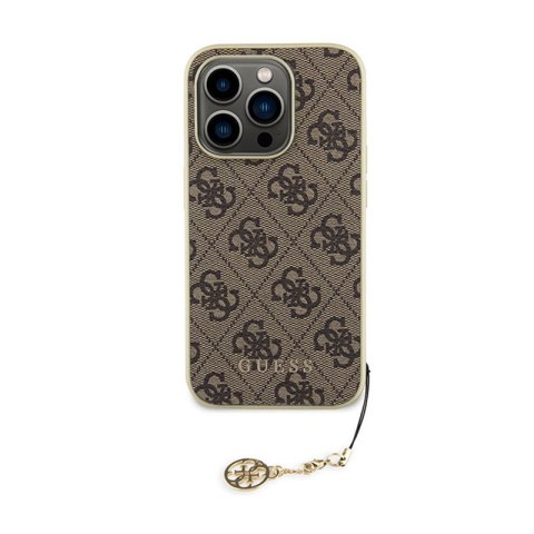 Guess 4G Charms Collection - Etui iPhone 15 Pro (brązowy) Guess 4G Charms Collection - Etui iPhone 15 Pro (brązowy)