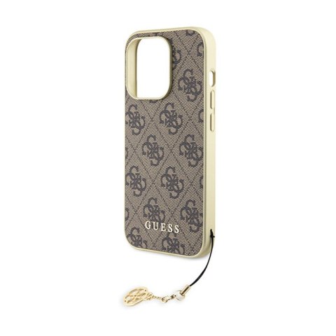 Guess 4G Charms Collection - Etui iPhone 15 Pro (brązowy) Guess 4G Charms Collection - Etui iPhone 15 Pro (brązowy)