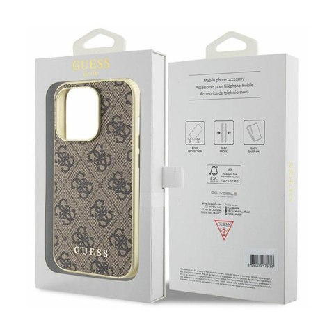 Guess 4G Charms Collection - Etui iPhone 15 Pro (brązowy) Guess 4G Charms Collection - Etui iPhone 15 Pro (brązowy)