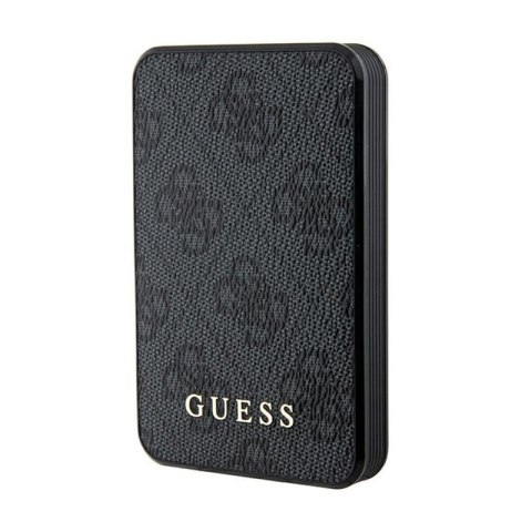 Guess 4G Leather Metal Logo - Power Bank 5000 mAh 15W (czarny) Guess 4G Leather Metal Logo - Power Bank 5000 mAh 15W (czarny)