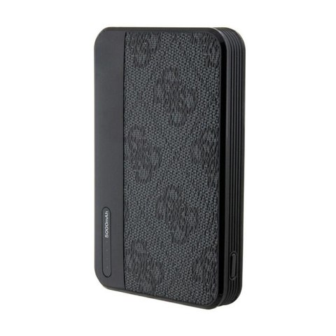 Guess 4G Leather Metal Logo - Power Bank 5000 mAh 15W (czarny) Guess 4G Leather Metal Logo - Power Bank 5000 mAh 15W (czarny)