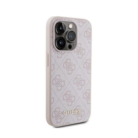 Guess 4G Metal Gold Logo - Etui iPhone 15 Pro (różowy) Guess 4G Metal Gold Logo - Etui iPhone 15 Pro (różowy)