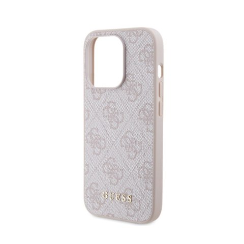 Guess 4G Metal Gold Logo - Etui iPhone 15 Pro (różowy) Guess 4G Metal Gold Logo - Etui iPhone 15 Pro (różowy)