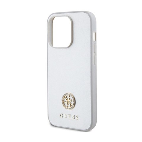 Guess 4G Strass Metal Logo - Etui iPhone 15 Pro (srebrny) Guess 4G Strass Metal Logo - Etui iPhone 15 Pro (srebrny)