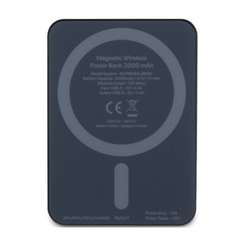 Guess 4G Strassed Metal Logo MagSafe - Power Bank indukcyjny 3000 mAh 5W MagSafe (czarny) Guess 4G Strassed Metal Logo MagSafe - Power Bank indukcyjny 3000 mAh 5W MagSafe (czarny)