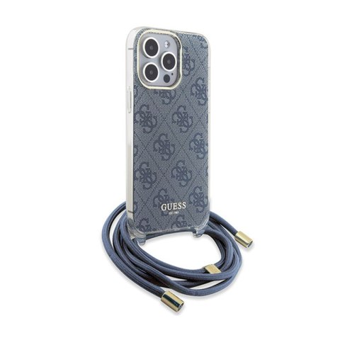 Guess Crossbody Cord 4G Print - Etui iPhone 15 Pro Max (niebieski) Guess Crossbody Cord 4G Print - Etui iPhone 15 Pro Max (niebieski)