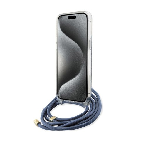 Guess Crossbody Cord 4G Print - Etui iPhone 15 Pro Max (niebieski) Guess Crossbody Cord 4G Print - Etui iPhone 15 Pro Max (niebieski)