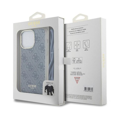 Guess Crossbody Cord 4G Print - Etui iPhone 15 Pro Max (niebieski) Guess Crossbody Cord 4G Print - Etui iPhone 15 Pro Max (niebieski)