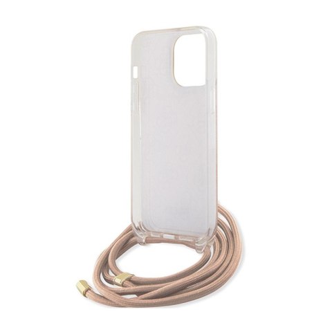 Guess Crossbody Cord 4G Print - Etui iPhone 15 Pro (różowy) Guess Crossbody Cord 4G Print - Etui iPhone 15 Pro (różowy)