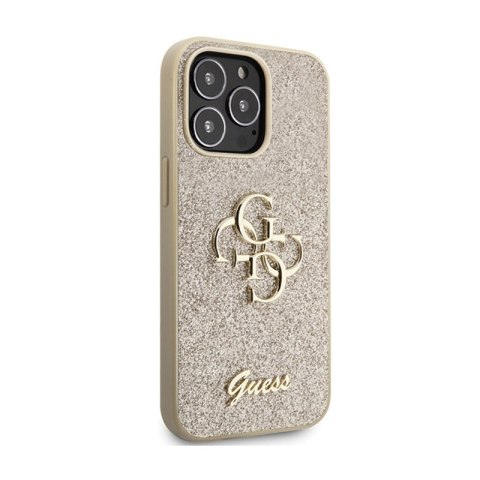 Guess Glitter Script Big 4G - Etui iPhone 13 Pro (złoty) Guess Glitter Script Big 4G - Etui iPhone 13 Pro (złoty)