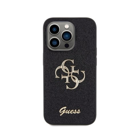 Guess Glitter Script Big 4G - Etui iPhone 15 Pro (czarny) Guess Glitter Script Big 4G - Etui iPhone 15 Pro (czarny)