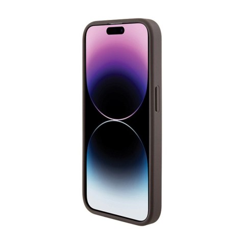Guess Grip Stand 4G Triangle Strass Logo - Etui iPhone 15 Pro Max (brązowy) Guess Grip Stand 4G Triangle Strass Logo - Etui iPhone 15 Pro Max (brązowy)
