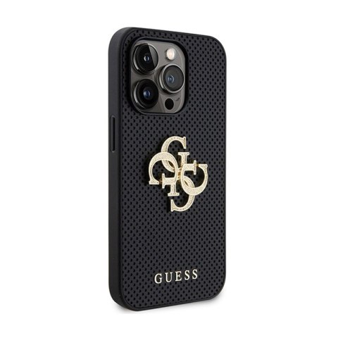 Guess Perforated 4G Glitter - Etui iPhone 15 Pro (czarny) Guess Perforated 4G Glitter - Etui iPhone 15 Pro (czarny)