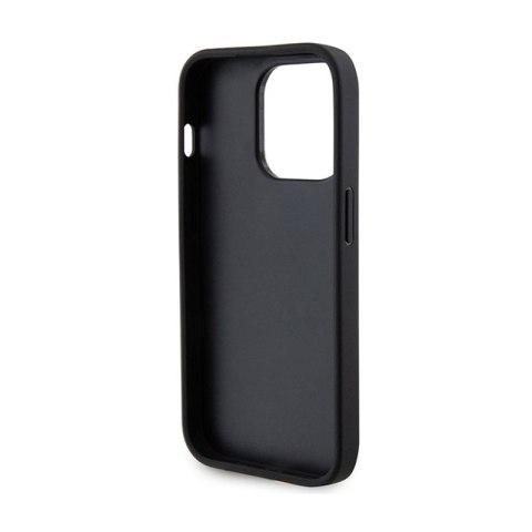 Guess Perforated 4G Glitter - Etui iPhone 15 Pro (czarny) Guess Perforated 4G Glitter - Etui iPhone 15 Pro (czarny)