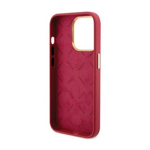 Guess Silicone Script Metal Logo & Frame - Etui iPhone 15 Pro (magenta) Guess Silicone Script Metal Logo & Frame - Etui iPhone 15 Pro (magenta)