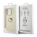 Hello Kitty Leather Kitty Head MagSafe - Etui iPhone 15 Pro (złoty)