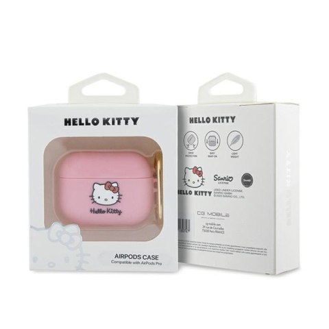 Hello Kitty Silicone 3D Kitty Head - Etui AirPods Pro (różowy) Hello Kitty Silicone 3D Kitty Head - Etui AirPods Pro (różowy)