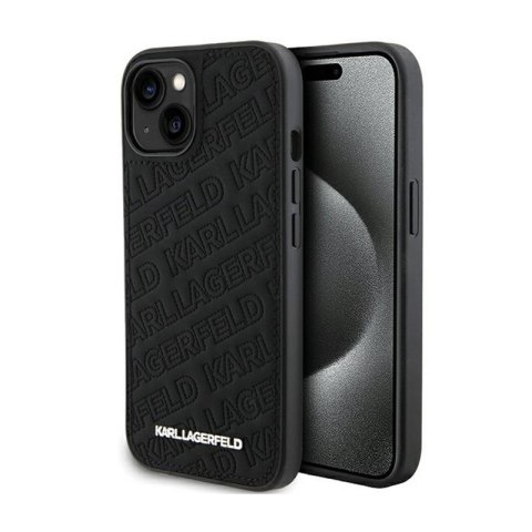 Karl Lagerfeld Quilted K Pattern - Etui iPhone 15 (czarny) Karl Lagerfeld Quilted K Pattern - Etui iPhone 15 (czarny)
