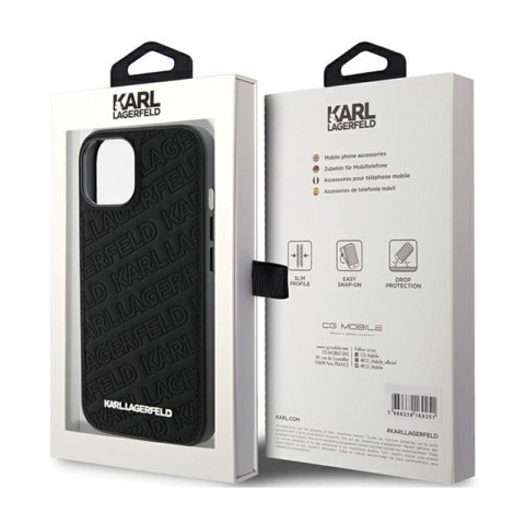 Karl Lagerfeld Quilted K Pattern - Etui iPhone 15 (czarny) Karl Lagerfeld Quilted K Pattern - Etui iPhone 15 (czarny)