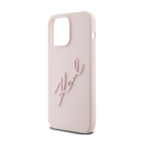 Karl Lagerfeld Silicone Karl Script - Etui iPhone 15 Pro Max (różowy) Karl Lagerfeld Silicone Karl Script - Etui iPhone 15 Pro Max (różowy)
