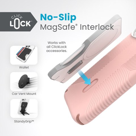 Speck Presidio2 Grip ClickLock & MagSafe - Etui iPhone 15 / iPhone 14 / iPhone 13 (Dahlia Pink / Rose Copper) Speck Presidio2 Grip ClickLock & MagSafe - Etui iPhone 15 / iPhone 14 / iPhone 13 (Dahlia Pink / Rose Copper)