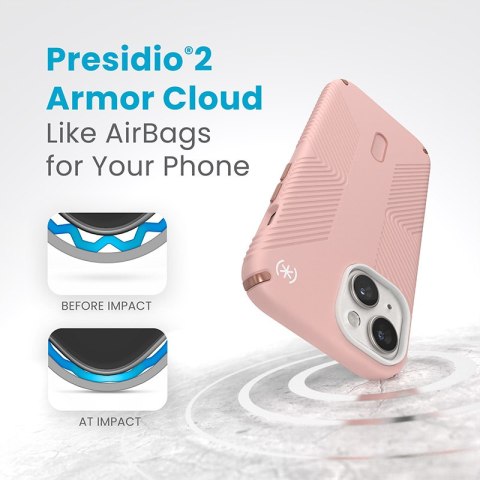 Speck Presidio2 Grip ClickLock & MagSafe - Etui iPhone 15 / iPhone 14 / iPhone 13 (Dahlia Pink / Rose Copper) Speck Presidio2 Grip ClickLock & MagSafe - Etui iPhone 15 / iPhone 14 / iPhone 13 (Dahlia Pink / Rose Copper)