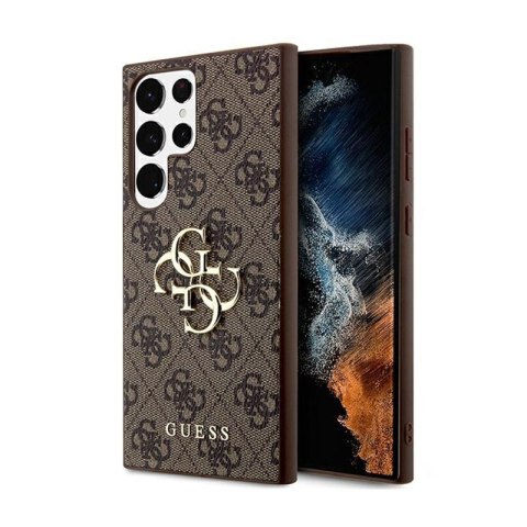 Guess 4G Big Metal Logo - Etui Samsung Galaxy S24 Ultra (brązowy) Guess 4G Big Metal Logo - Etui Samsung Galaxy S24 Ultra (brązowy)
