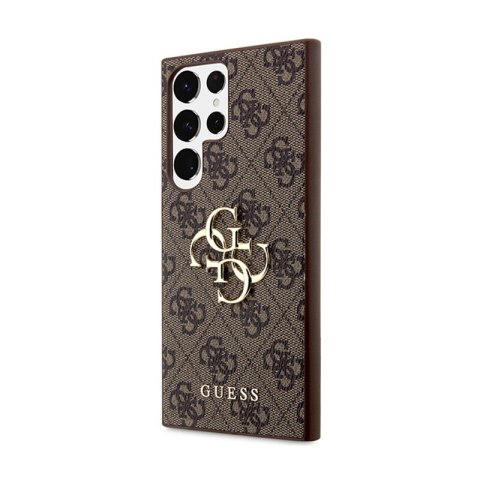 Guess 4G Big Metal Logo - Etui Samsung Galaxy S24 Ultra (brązowy) Guess 4G Big Metal Logo - Etui Samsung Galaxy S24 Ultra (brązowy)
