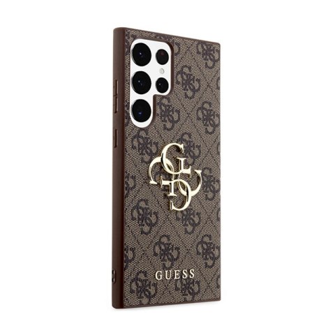 Guess 4G Big Metal Logo - Etui Samsung Galaxy S24 Ultra (brązowy) Guess 4G Big Metal Logo - Etui Samsung Galaxy S24 Ultra (brązowy)