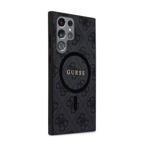 Guess 4G Collection Leather Metal Logo MagSafe - Etui Samsung Galaxy S24 Ultra (czarny) Guess 4G Collection Leather Metal Logo MagSafe - Etui Samsung Galaxy S24 Ultra (czarny)